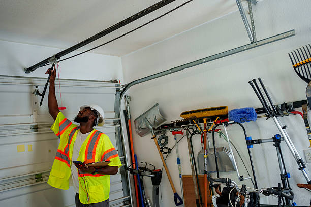 Professional Garage Door Panel Replacement technician working in Hazen, ND